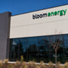 Bloom Energy logo displayed on the exterior of a modern office building