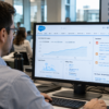 investor looking at software stocks like salesforce